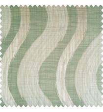 Green brown and beige color complete texture finished vertical wave bold stripes with horizontal lines polyester main curtain 